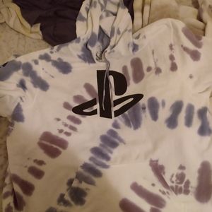 Tye dye Playstation hoodie 3 XL